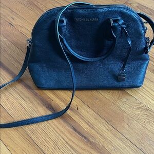 Michael Kors Black Pebbled Leather Satchel